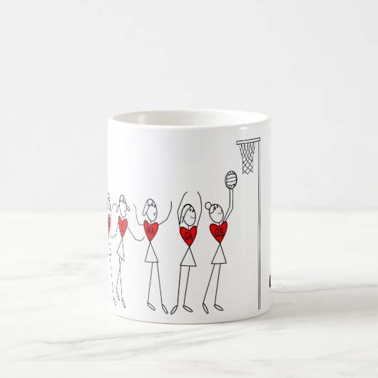 Hearts Player Posities Funny Netball Quote Koffiemok (Center)