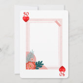 Hearts Playing Kaart 50ste Verjaardagsfeestuitnodi (Achterkant)