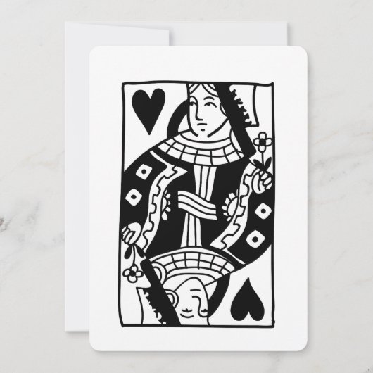 Hearts Playing Kaart 80ste Verjaardagsfeestuitnodi (Achterkant)