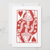 Hearts Playing Kaart 80ste Verjaardagsfeestuitnodi (Achterkant)