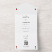 Hearts Playing Kaart Bruiloft Alles in Een Uitnodi (Binnen)