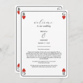 Hearts Playing Kaart Bruiloft Routebeschrijving Pr (Voorkant / Achterkant)