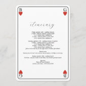 Hearts Playing Kaart Bruiloft Routebeschrijving Pr (Achterkant)