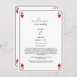 Hearts Playing Kaart Bruiloft Routebeschrijving Pr