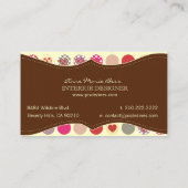 Hearts+Polka Dots Chocolade Visitekaartje (Achterkant)