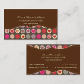 Hearts/Polka Dots Chocolade visitekaartjes (Voorkant / Achterkant)