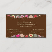 Hearts/Polka Dots Chocolade visitekaartjes (Achterkant)