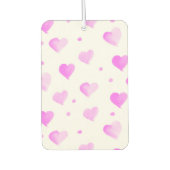 Hearts Polka Dots Waterverf Roze Patroon Luchtverfrisser (Voorkant)