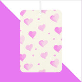 Hearts Polka Dots Waterverf Roze Patroon Luchtverfrisser