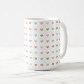Hearts Polka Pattern, 15oz  Koffiemok (Voorkant rechts)
