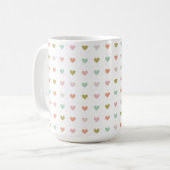 Hearts Polka Pattern, 15oz  Koffiemok (Voorkant links)
