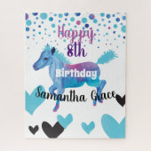 Hearts & Ponies Birthday Legpuzzel (Verticaal)