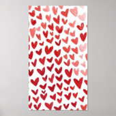 hearts poster red and white (Voorkant)