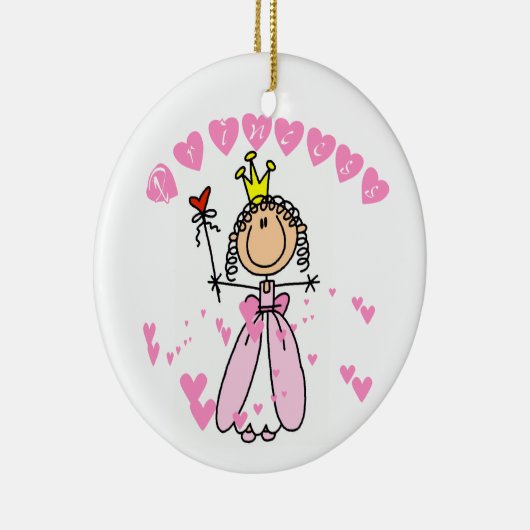 Hearts Princess Keramisch Ornament (Rechts)