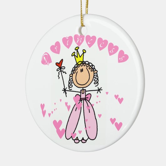 Hearts Princess Keramisch Ornament (Links)
