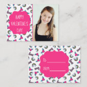 Hearts Rainbows Valentijnsdag Aangepaste fotokaart Notitiekaartje (Voorkant / Achterkant)