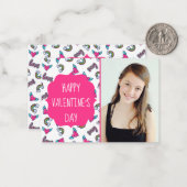 Hearts Rainbows Valentijnsdag Aangepaste fotokaart Notitiekaartje (Voorkant / Achterkant in situ)