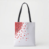 Hearts Red Love Valentijn Tote Bag (Voorkant)