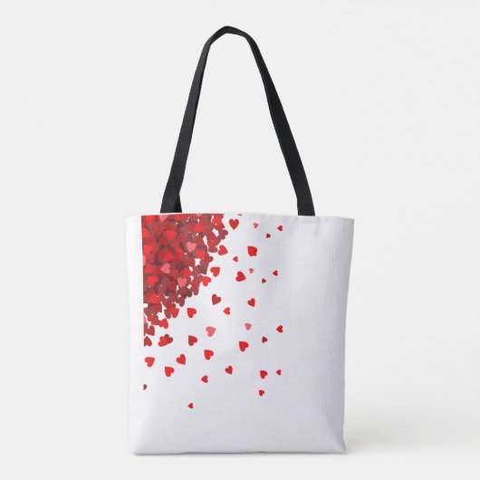 Hearts Red Love Valentijn Tote Bag (Achterkant)