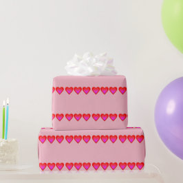 Hearts Red Paars Pink Ombre 4Lori Cadeaupapier