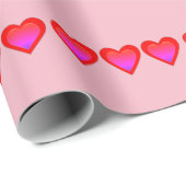 Hearts Red Paars Pink Ombre 4Lori Cadeaupapier (Rol Hoek)