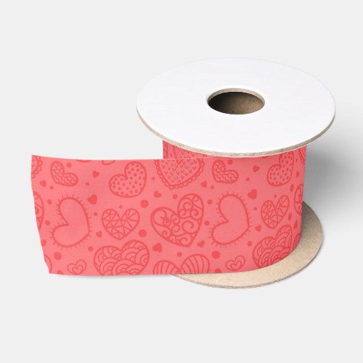 Hearts Ribbon - Liefde Satijnen Lint (Spoel)