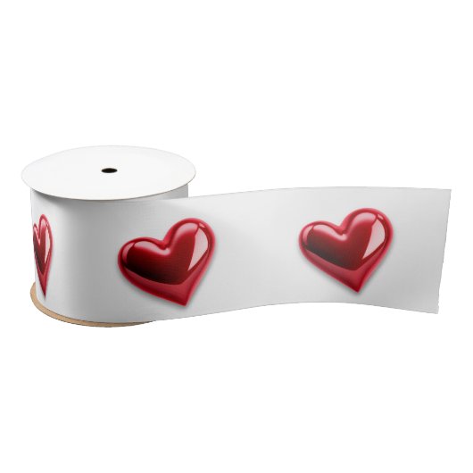 Hearts Ribbon Satijnen Lint (Spoel)