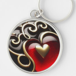 Hearts Roos Gold Metal Sleutelhanger