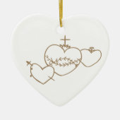 Hearts Rosary Christmas Ornament (Voorkant)