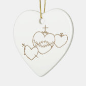 Hearts Rosary Christmas Ornament (Links)
