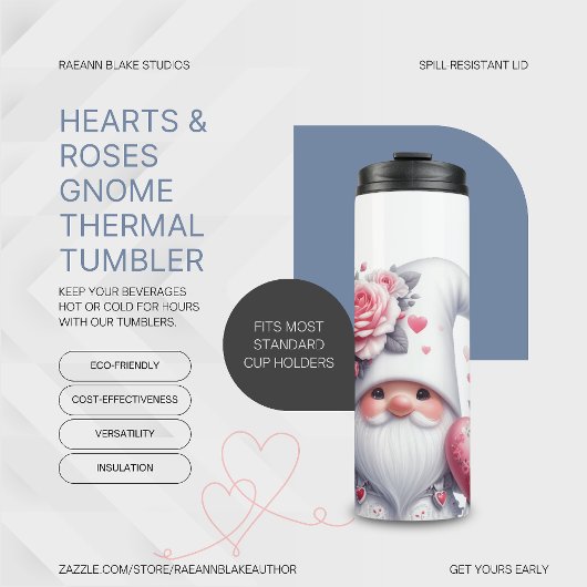 Hearts & Roses Kabouter Thermische Tumbler Thermosbeker