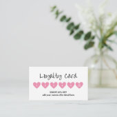 Hearts Roze Minimalistische QR Code Loyalty Kaart (Staand voorkant)