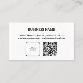 Hearts Roze Minimalistische QR Code Loyalty Kaart (Achterkant)