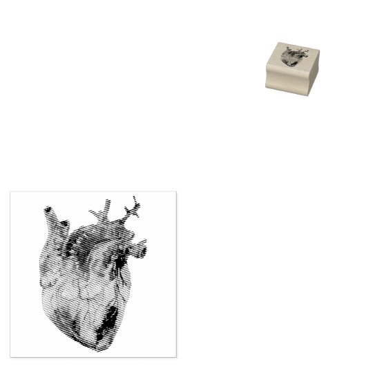 Hearts Rubber Stamp Rubberstempel (Gestempeld)
