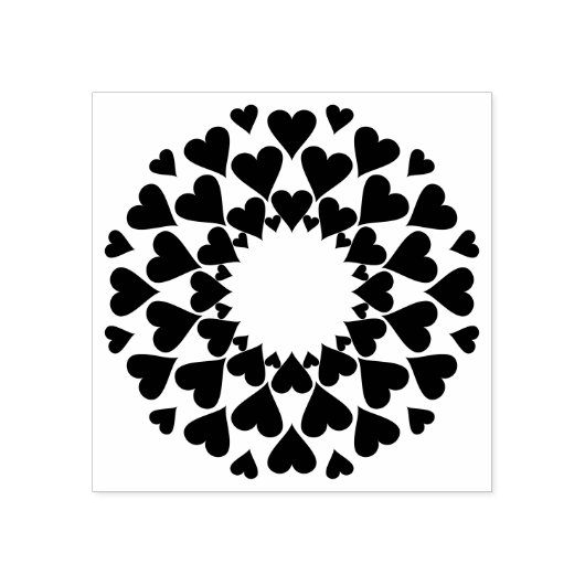 Hearts Rubberstempel (Afrduk)