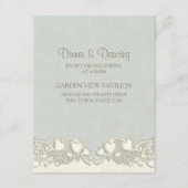  Hearts Sage Green Receptie Kaart (Voorkant)