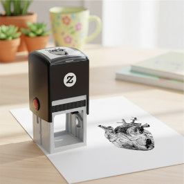 Hearts Self-Inking Stamp Zelfinktende Stempel