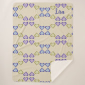 Hearts Sherpa Deken (Voorkant)