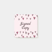 Hearts Signed Copy Post It Notes for Authors (Voorkant)