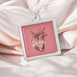 Hearts Silver Plated Ketting<br><div class="desc">🖤</div>