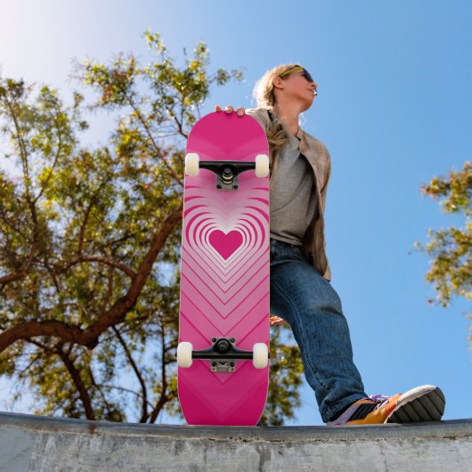 Hearts Skateboard - Roze (Buiten 1)