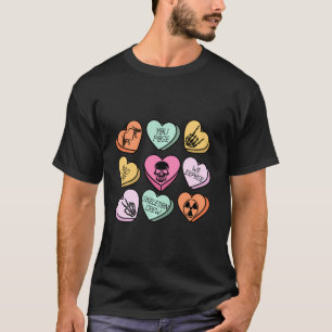 Hearts Snoep Radiologie Rad Tech Valentijnsdag Rad T-shirt