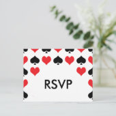 Hearts Spades Casino RSVP Briefkaart (Staand voorkant)
