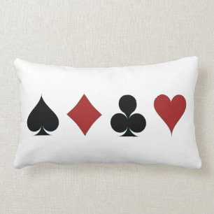 Hearts Spades Diamonds Black and White Colle Kussen