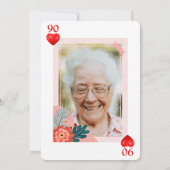 Hearts spelen Kaart 90ste verjaardagsfeestje (Achterkant)