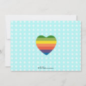 Hearts Stars Rainbow en Unicorns Invitation Kaart (Achterkant)