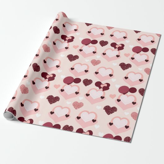 Hearts Style Cadeaupapier (Uitgerold)