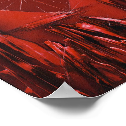 Hearts Suit Poker Play Kaarten Poster (Hoek)