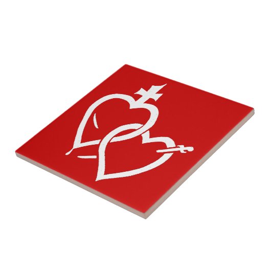 Hearts Tile Tegeltje (Zijkant)