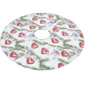 Hearts Trees Red Purple Bows Christmas Kerstboom Rok (Gekanteld)